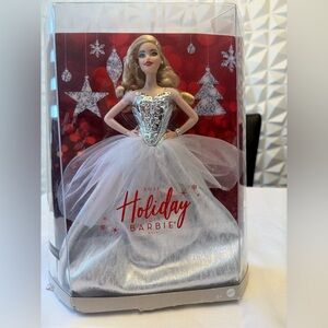 Barbie Holiday Doll in Silver and White Dress